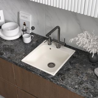 Мойка кухонная Reflexion Quadra 43-WH RF0243WH белый